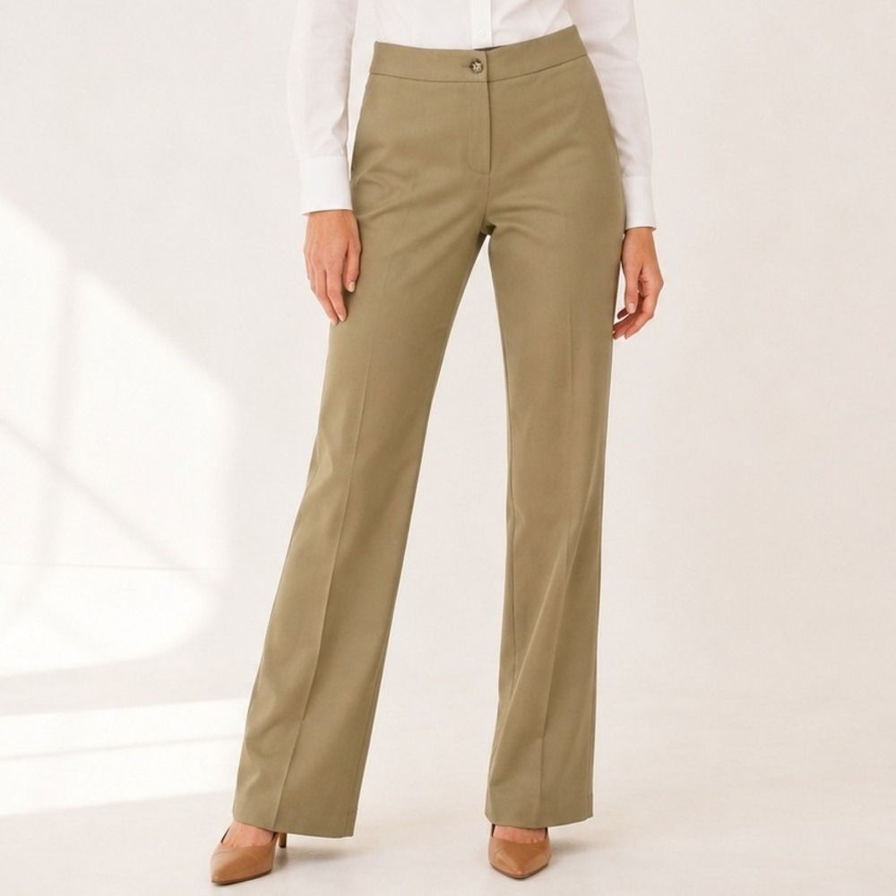 Karen Kane Dress Pants Womens Wide Leg Office Trouser Tan Brown Size 8 NWOT